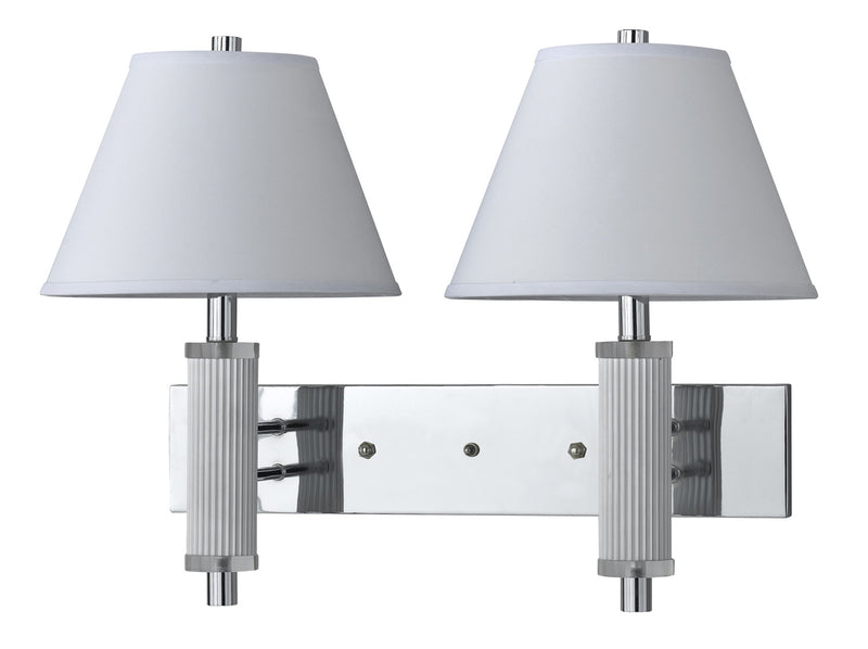 Cal Lighting LA-8003W2L-1CH Two Light Wall Lamp, Chrome