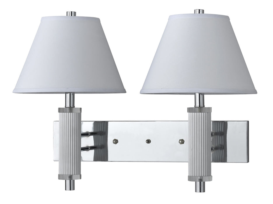 Cal Lighting LA-8003W2L-1CH Two Light Wall Lamp, Chrome
