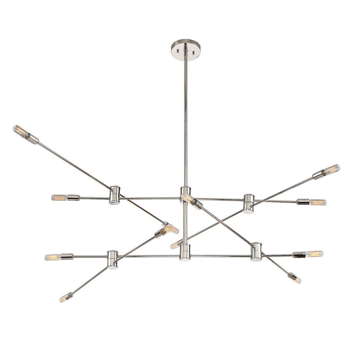 Savoy House 1-7001-12-109 12 Light Chandelier, Polished Nickel