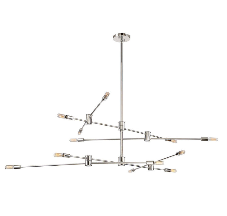 Savoy House 1-7001-12-109 12 Light Chandelier, Polished Nickel