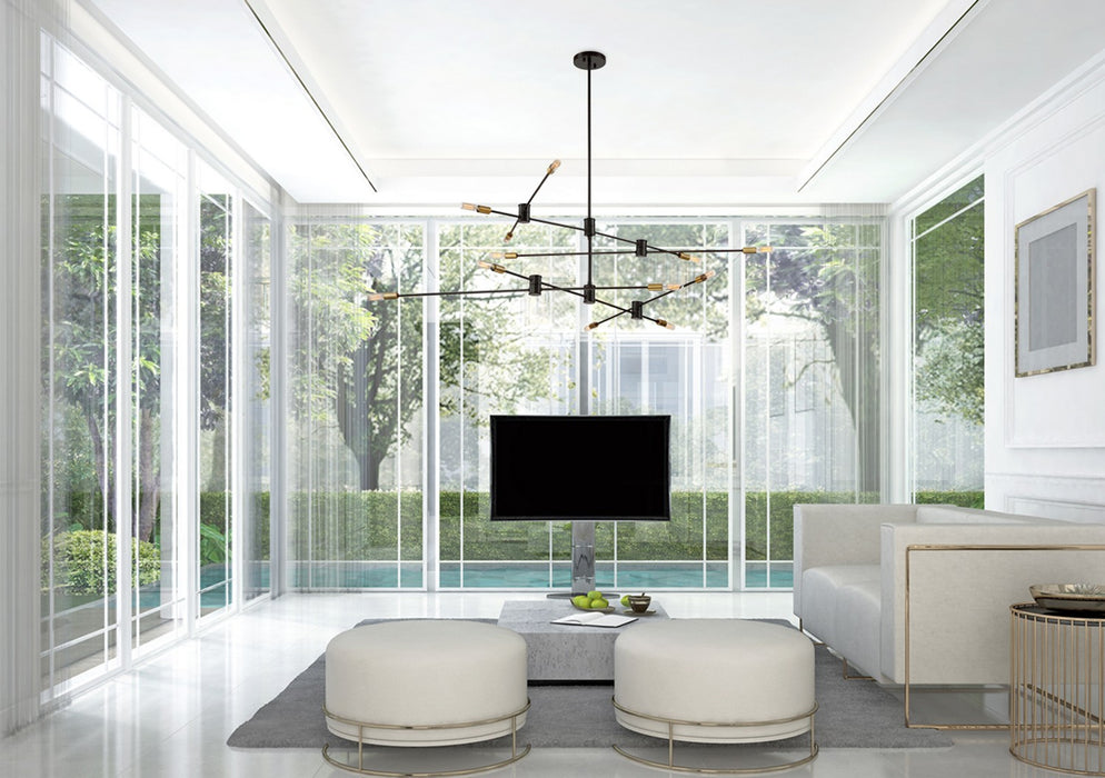 Savoy House 1-7001-12-77 12 Light Chandelier, Bronze with Brass