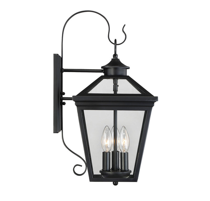 Savoy House 5-141-BK Three Light Wall Lantern, Black