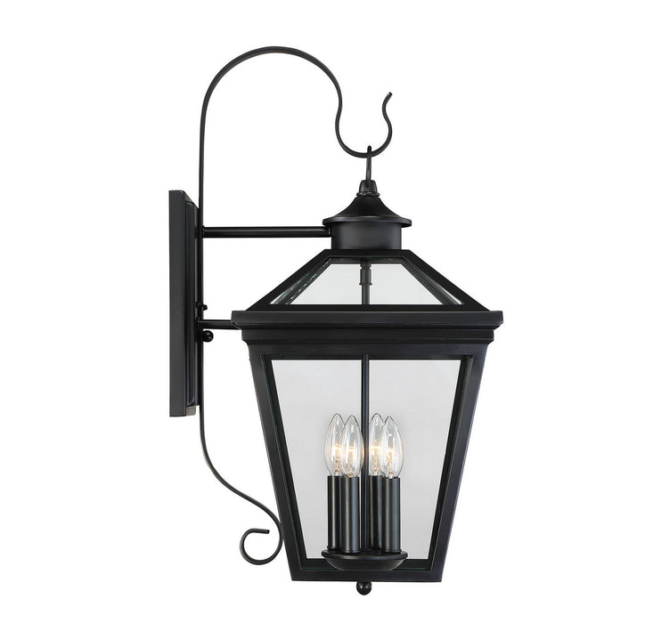 Savoy House 5-142-BK Four Light Outdoor Wall Lantern, Black