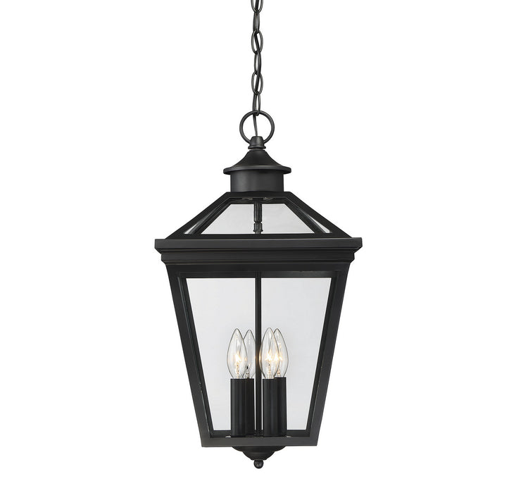 Savoy House 5-145-BK Four Light Outdoor Hanging Lantern, Black
