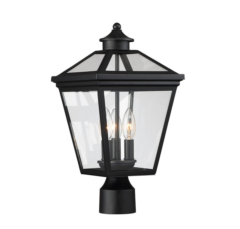 Savoy House 5-147-BK Three Light Post Lantern, Black