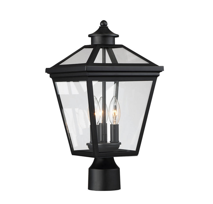 Savoy House 5-147-BK Three Light Post Lantern, Black