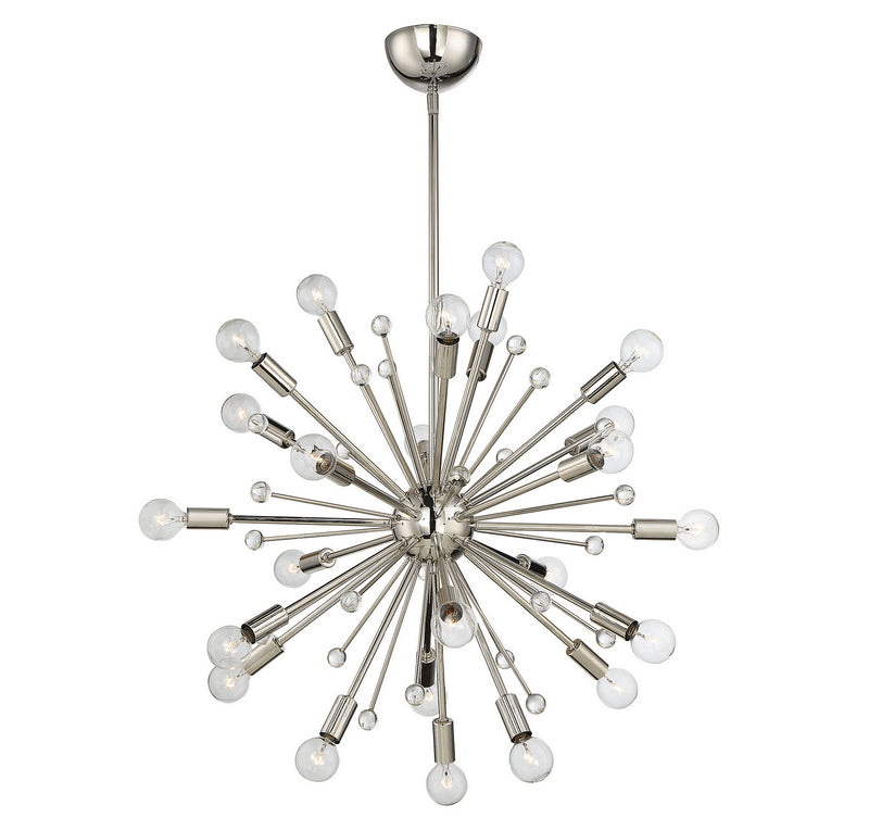 Savoy House 7-6099-24-109 24 Light Chandelier, Polished Nickel