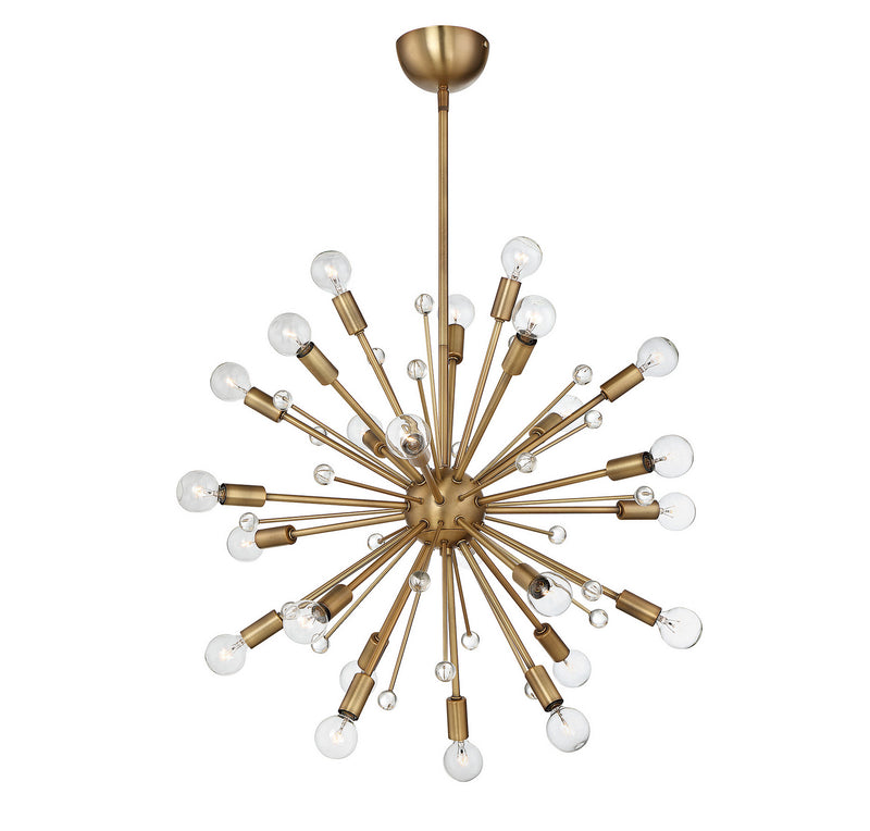 Savoy House 7-6099-24-322 24 Light Chandelier, Warm Brass