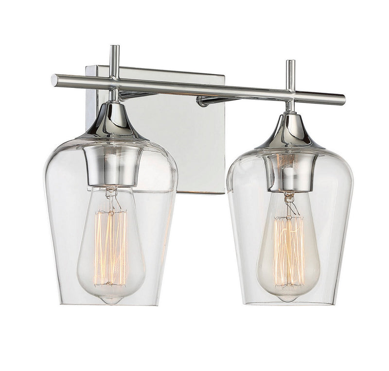 Savoy House 8-4030-2-11 Two Light Bath Bar, Polished Chrome