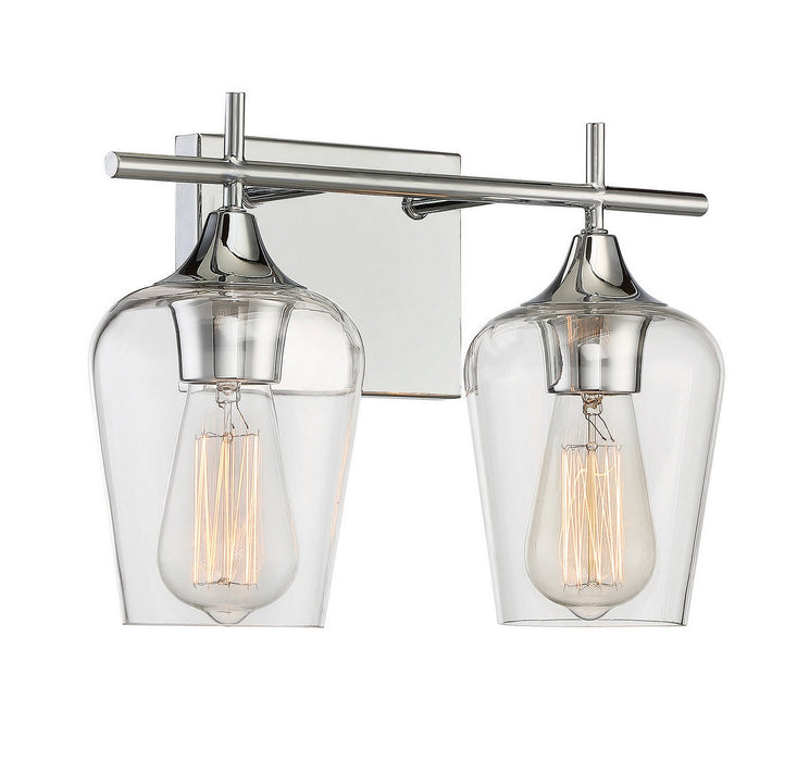 Savoy House 8-4030-2-11 Two Light Bath Bar, Polished Chrome
