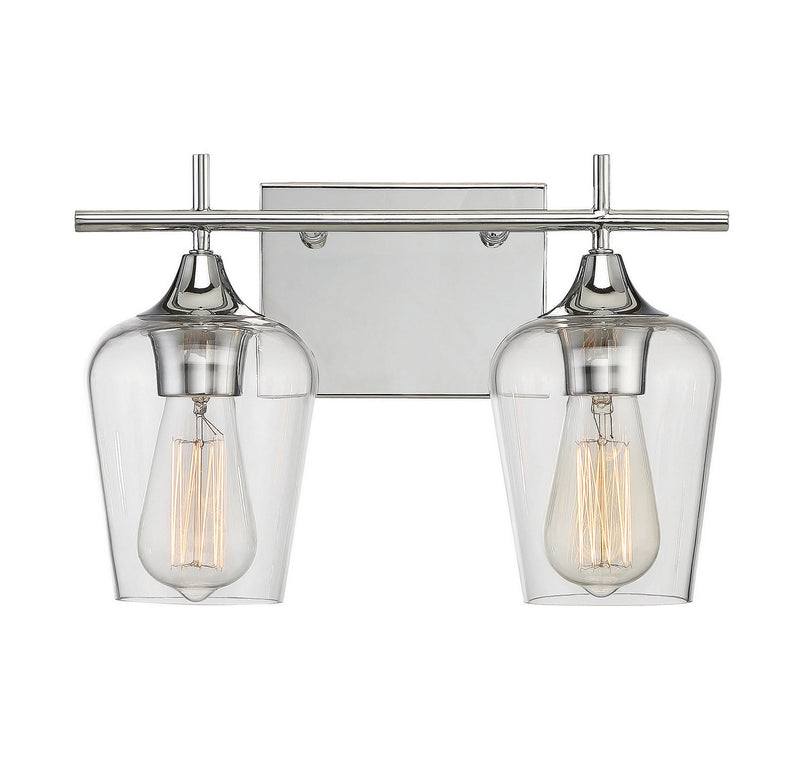 Savoy House 8-4030-2-11 Two Light Bath Bar, Polished Chrome