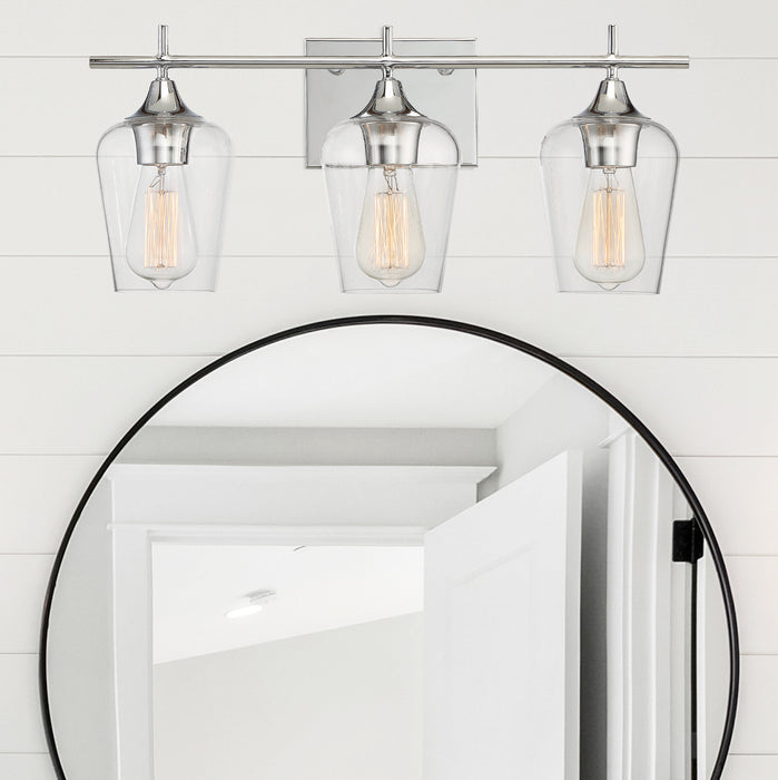 Savoy House 8-4030-3-11 Three Light Bath Bar, Polished Chrome