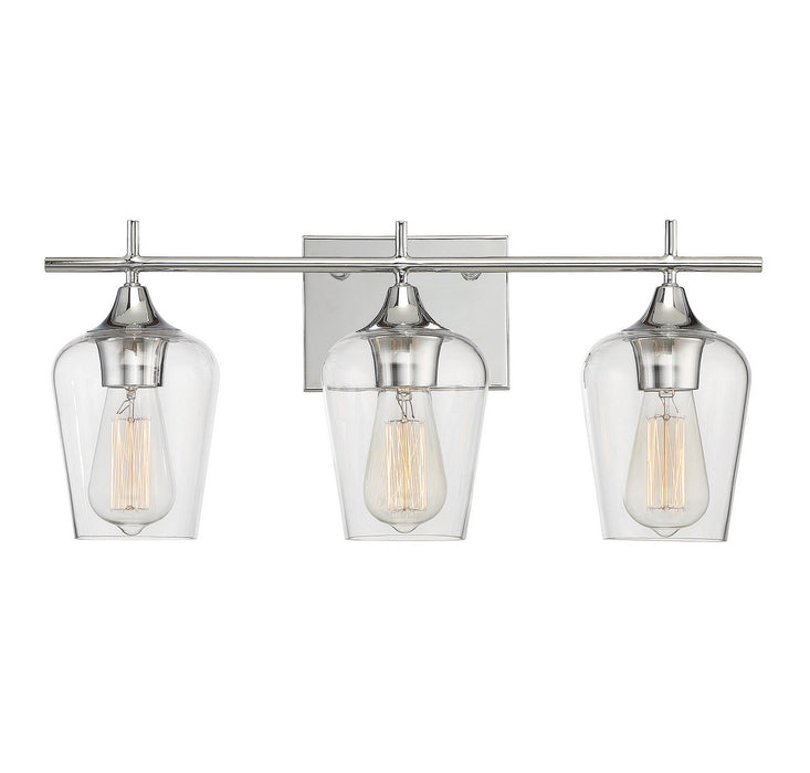 Savoy House 8-4030-3-11 Three Light Bath Bar, Polished Chrome