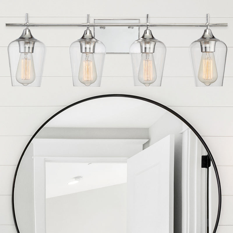 Savoy House 8-4030-4-11 Four Light Bath Bar, Polished Chrome