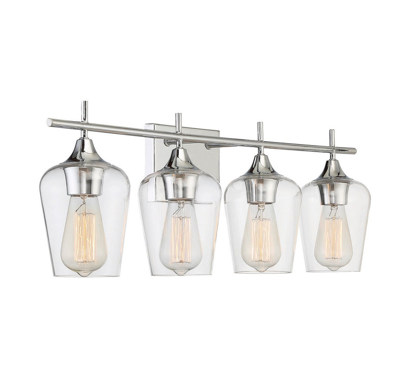 Savoy House 8-4030-4-11 Four Light Bath Bar, Polished Chrome
