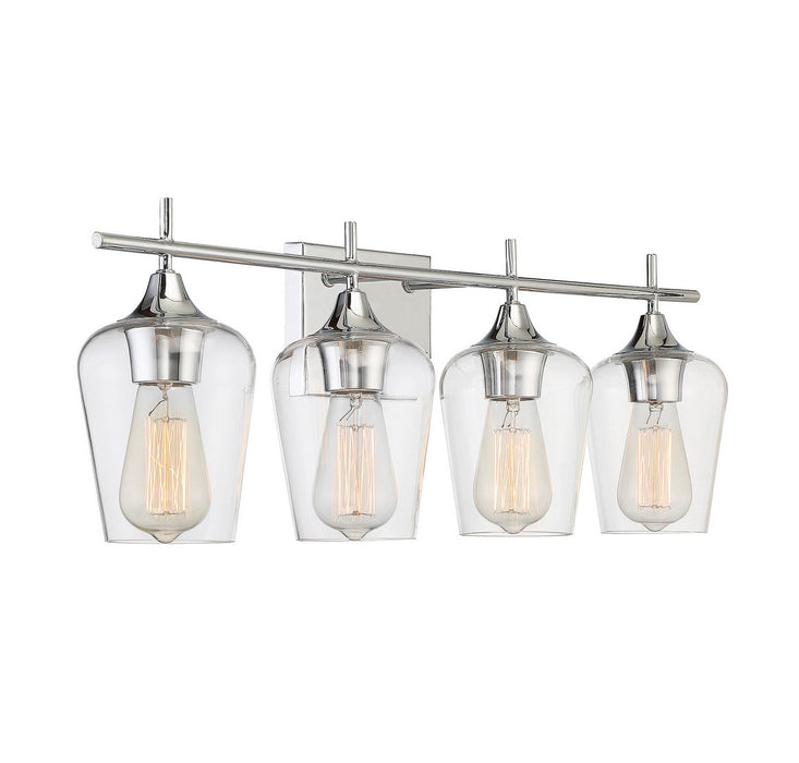Savoy House 8-4030-4-11 Four Light Bath Bar, Polished Chrome