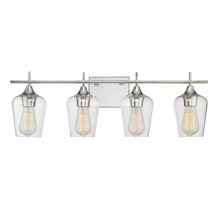 Savoy House 8-4030-4-11 Four Light Bath Bar, Polished Chrome