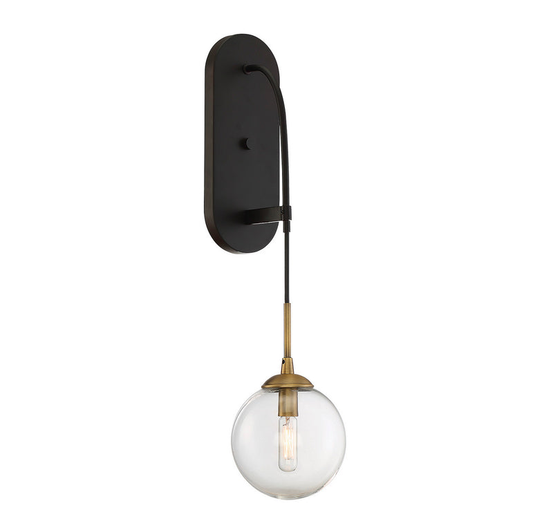 Savoy House 9-5005-1-79 One Light Wall Sconce, English Bronze and Warm Brass