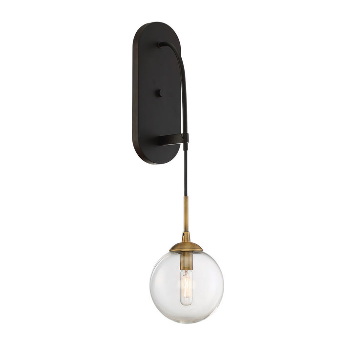 Savoy House 9-5005-1-79 One Light Wall Sconce, English Bronze and Warm Brass