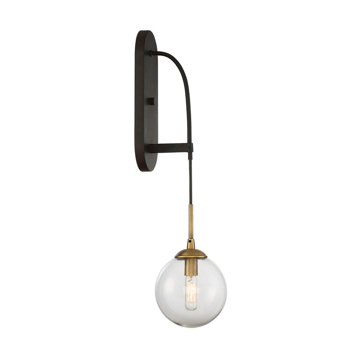 Savoy House 9-5005-1-79 One Light Wall Sconce, English Bronze and Warm Brass
