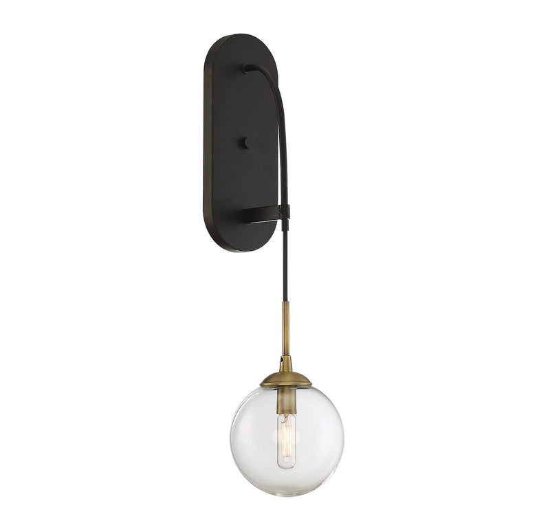 Savoy House 9-5005-1-79 One Light Wall Sconce, English Bronze and Warm Brass