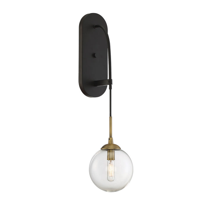 Savoy House 9-5005-1-79 One Light Wall Sconce, English Bronze and Warm Brass