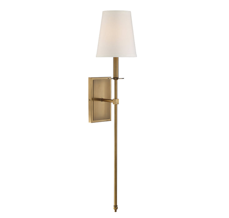 Savoy House 9-7144-1-322 One Light Wall Sconce, Warm Brass