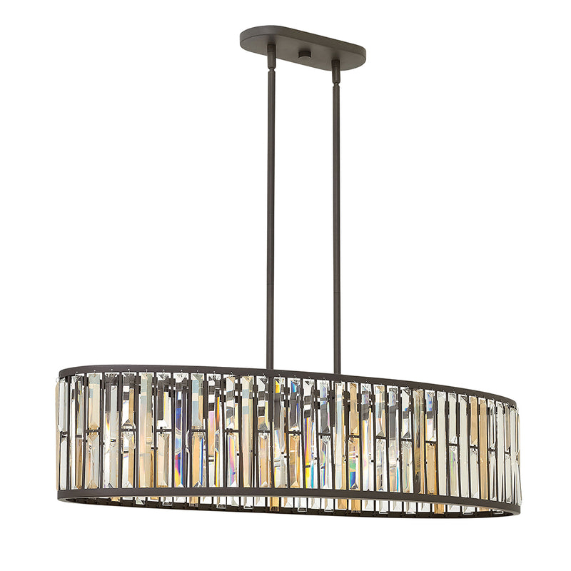 Fredrick Ramond FR33738VBZ LED Linear Chandelier, Vintage Bronze
