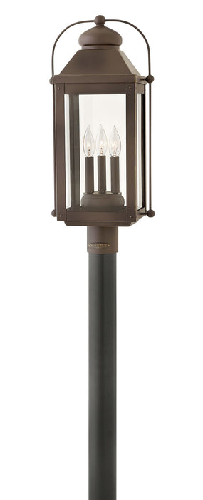 Hinkley 1851LZ LED Post Top/ Pier Mount, Light Oiled Bronze