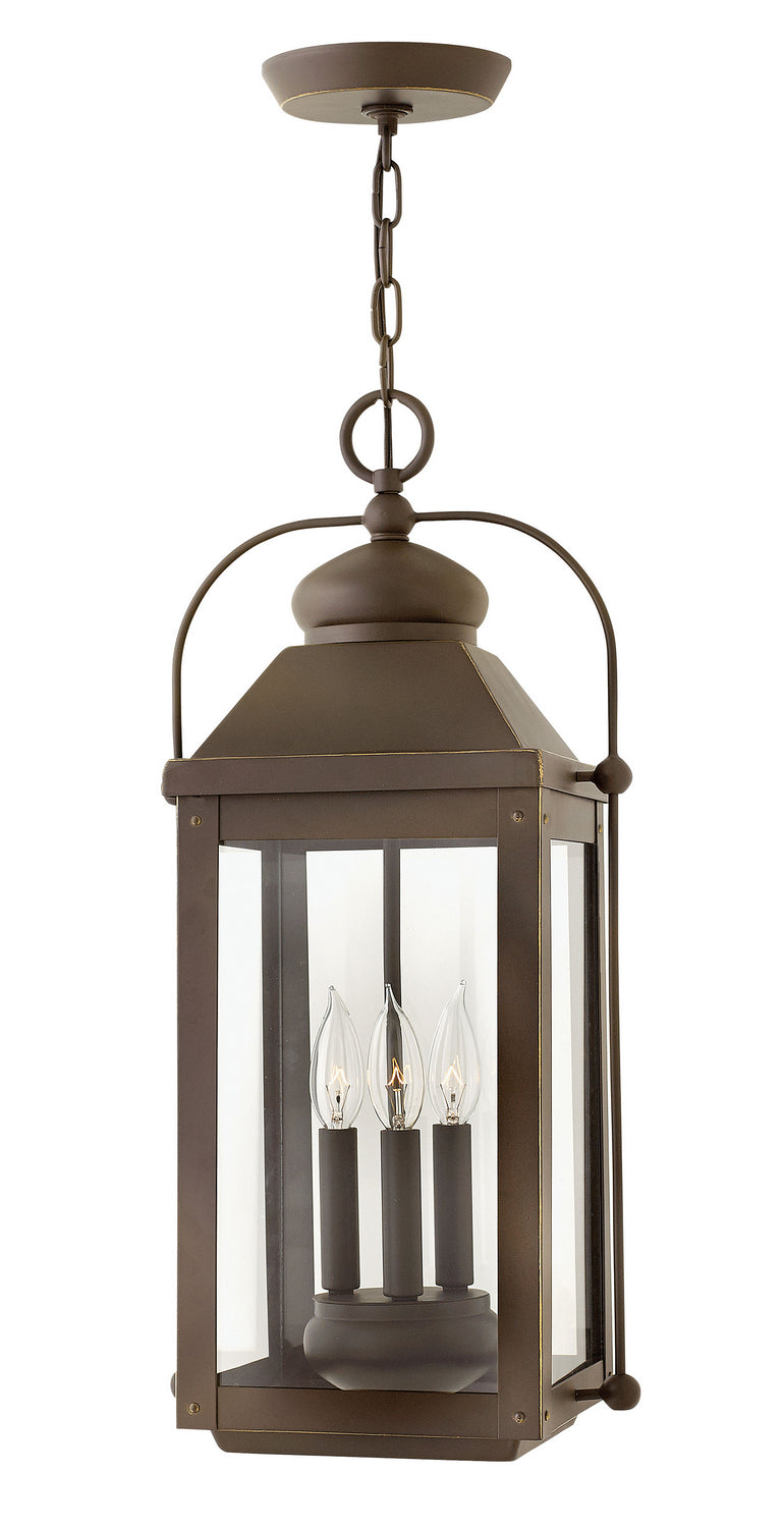 Hinkley 1852LZ LED Hanging Lantern, Light Oiled Bronze