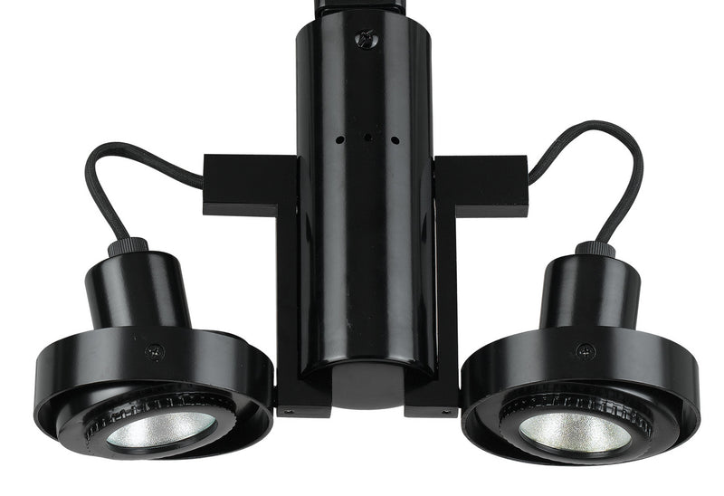 Cal Lighting HT-962/MR-16-BK Two Light Track Fixture, Black