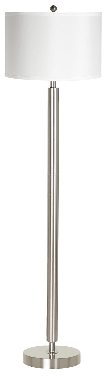 Cal Lighting LA-2004FL-1BS One Light Floor Lamp, Brushed Steel