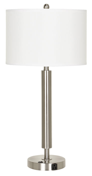 Cal Lighting LA-2004NS-1RBS One Light Table Lamp, Brushed Steel