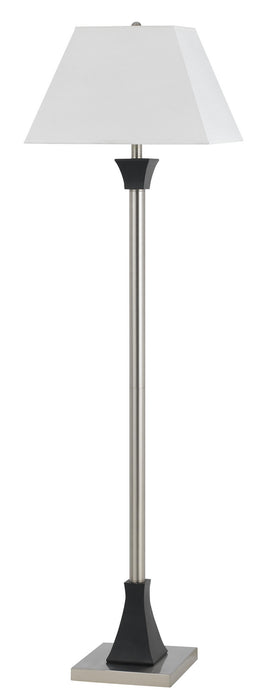 Cal Lighting LA-8021FL-1-BS One Light Floor Lamp, Brushed Steel/Espresso
