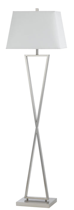 Cal Lighting LA-8023FL-1-BS One Light Floor Lamp, Brushed Steel