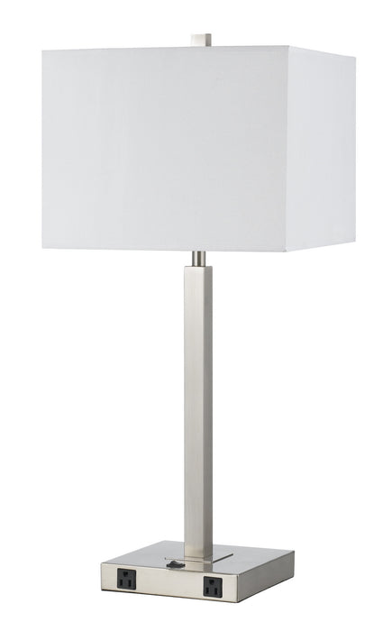 Cal Lighting LA-8028NS-1-BS One Light Table Lamp, Brushed Steel