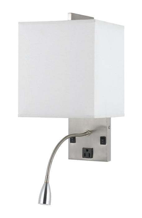 Cal Lighting LA-8029WL-1-BS One Light Wall Lamp, Brushed Steel
