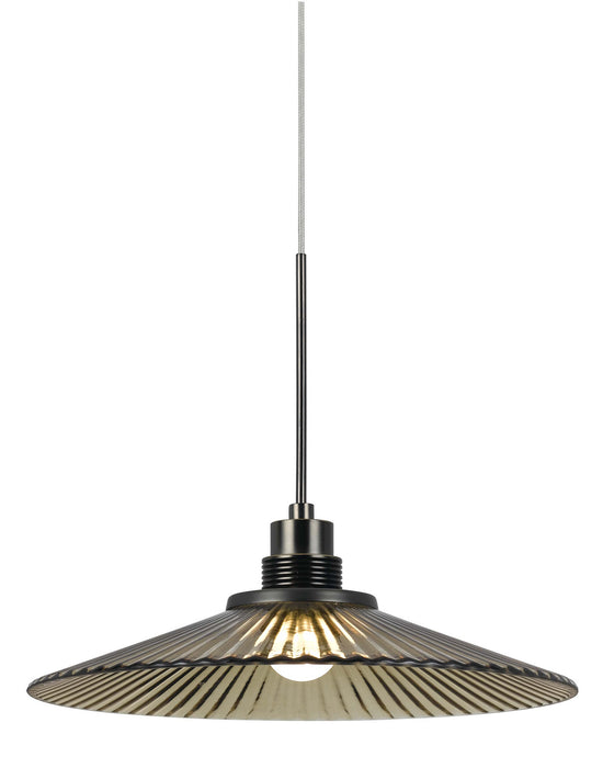 Cal Lighting UPL-715-AM LED Pendant, Brushed Steel and Oil Rubbed Bronze