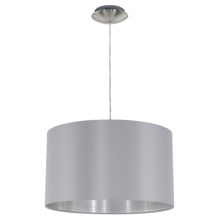 Eglo USA 31601A One Light Pendant, Satin Nickel