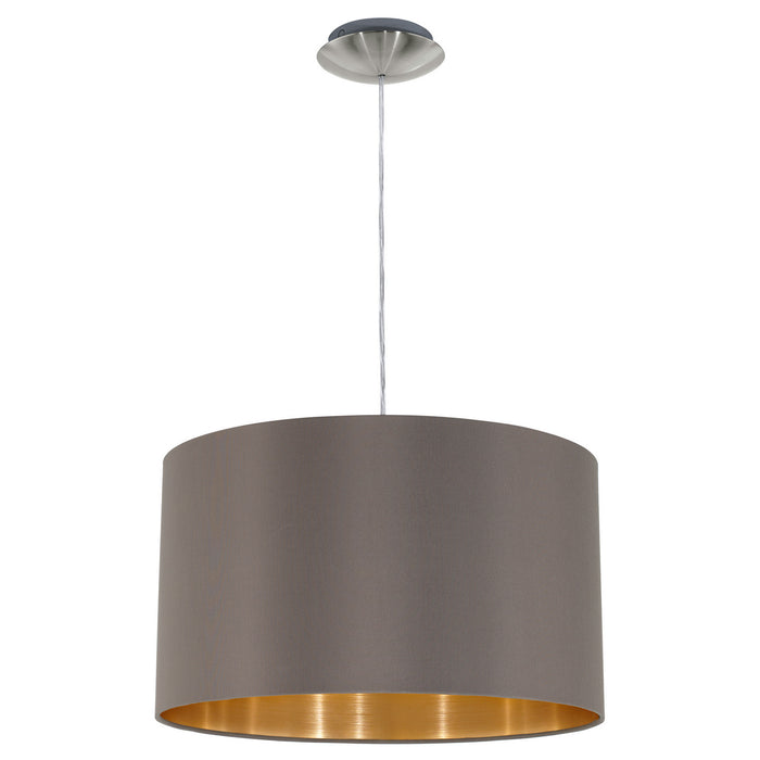 Eglo USA 31603A One Light Pendant, Satin Nickel
