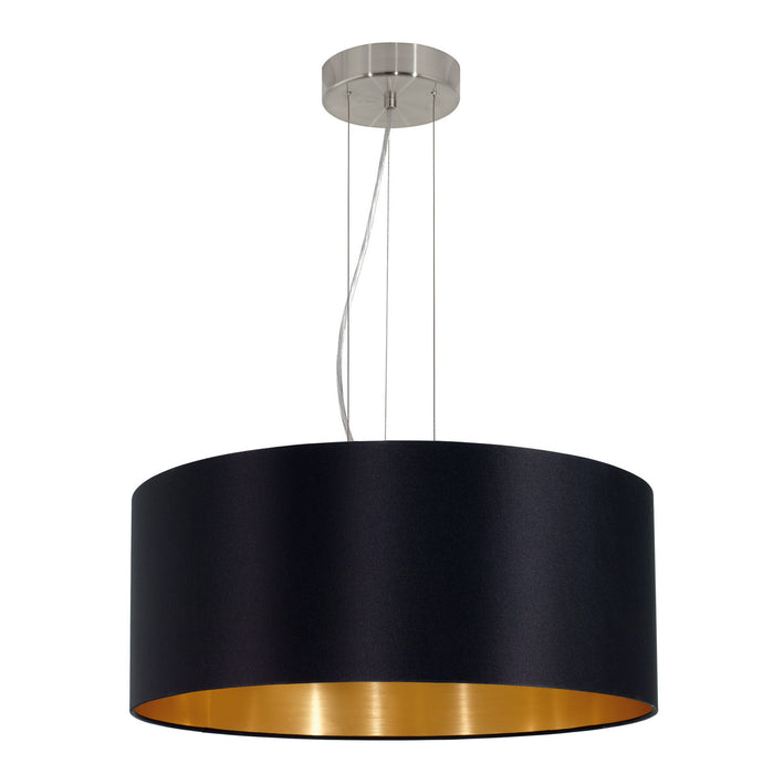 Eglo USA 31605A Three Light Pendant, Satin Nickel