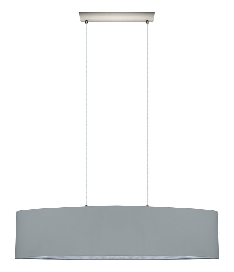 Eglo USA 31617A Two Light Pendant, Satin Nickel