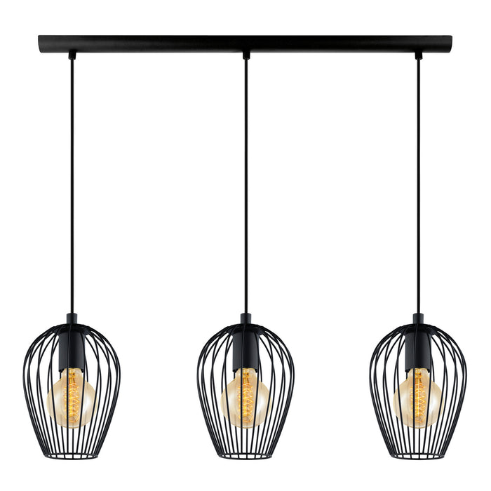 Eglo USA 49478A Three Light Pendant, Black