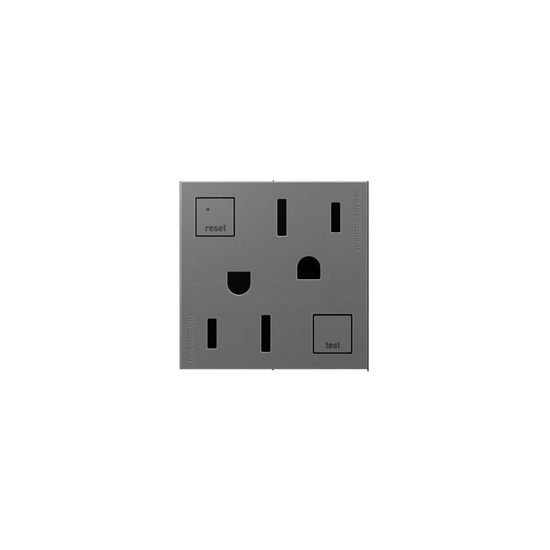Legrand AGFTR2152M4 Duplex Self-Test GFCI Receptacles, Magnesium