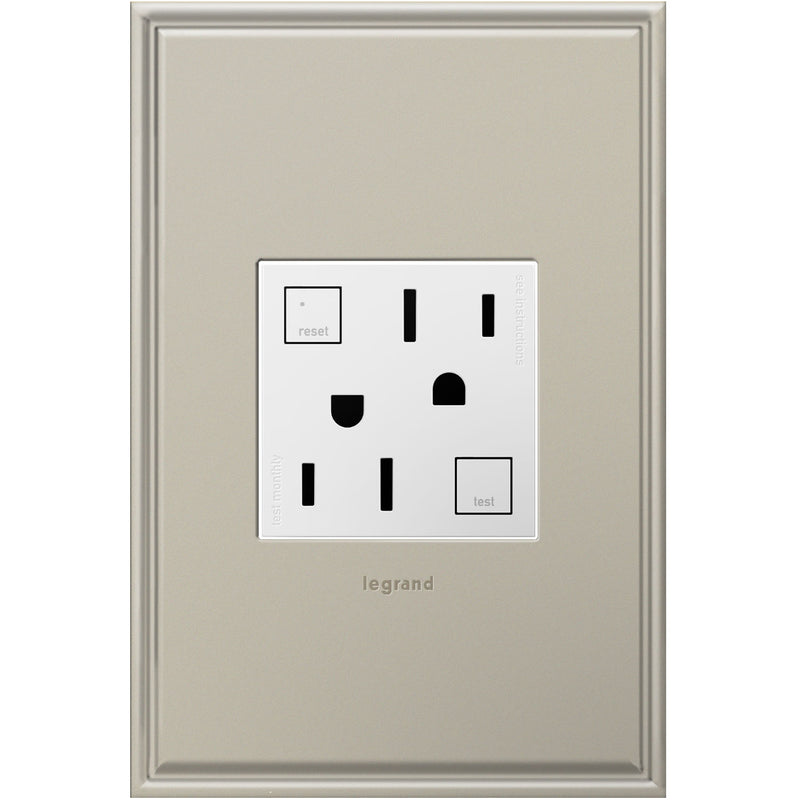 Legrand AGFTR2152W4 Duplex Self-Test GFCI Receptacles, White