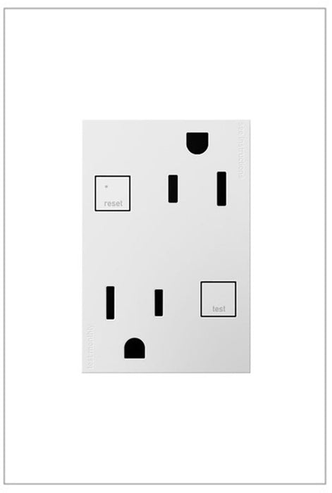 Legrand AGFTR2153W4 Duplex Self-Test GFCI Receptacles, White