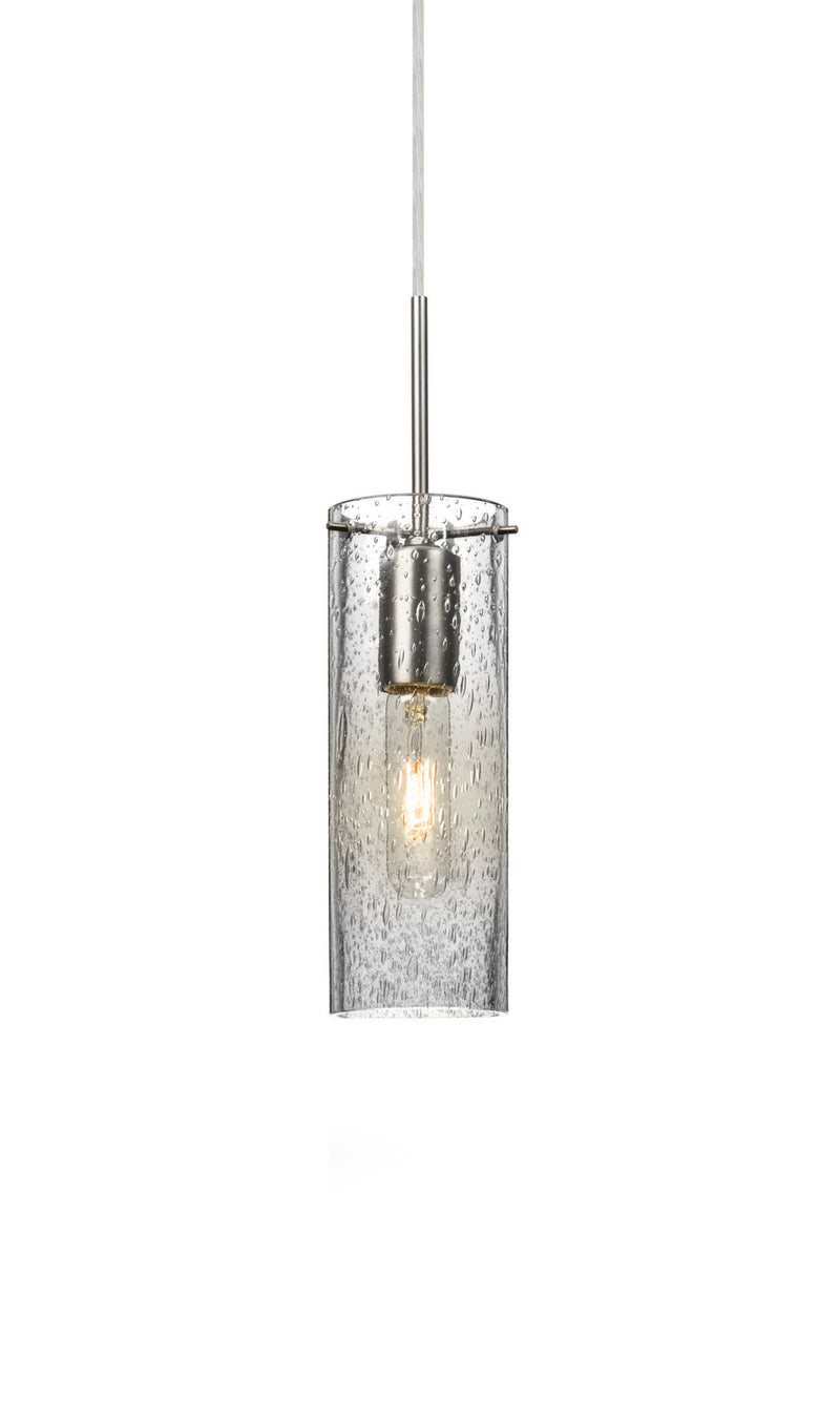 Besa 1JC-JUNI10CL-SN One Light Pendant, Satin Nickel