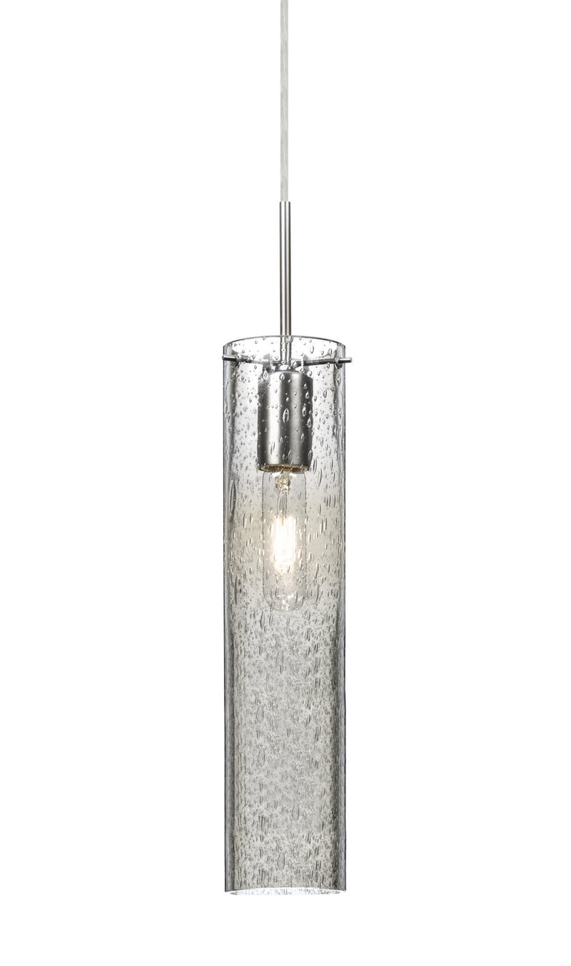 Besa 1JC-JUNI16CL-SN One Light Pendant, Satin Nickel