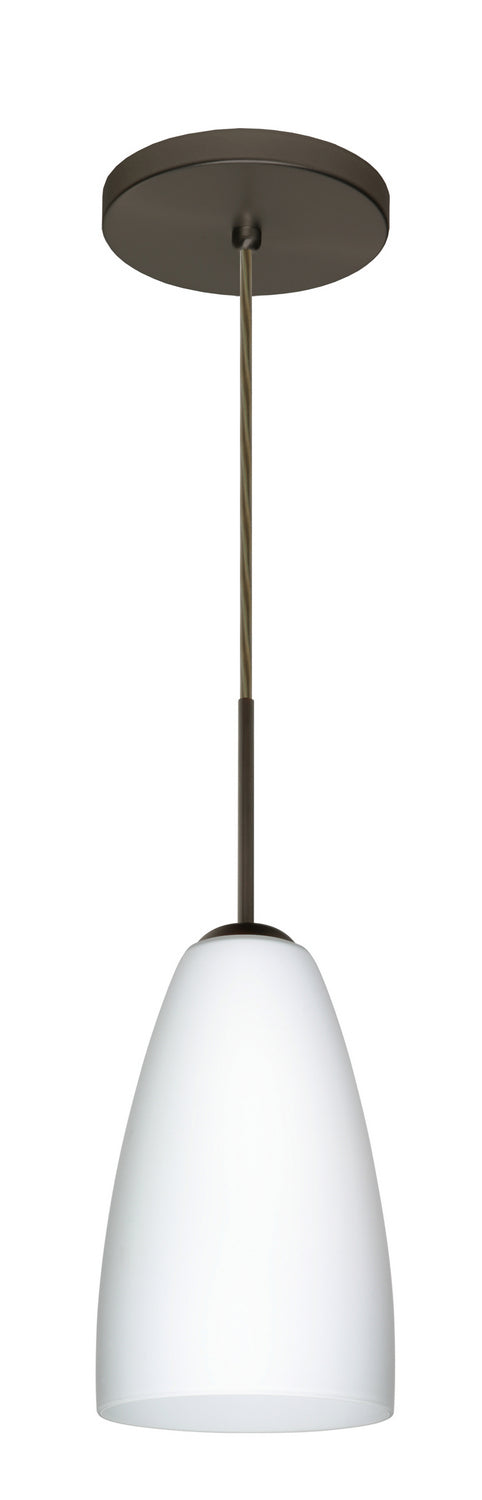 Besa 1JT-151107-LED-BR One Light Pendant, Bronze