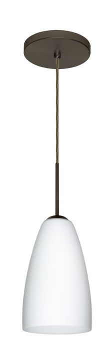 Besa 1JT-151107-LED-BR One Light Pendant, Bronze